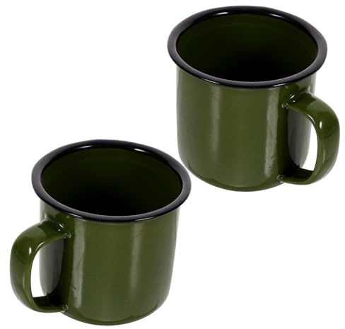 Garneck 2 Stücke Emaille Tasse Set -Vintage Retro Teetassen - Ideal Für Camping Und Outdoor Perfekt Für Und Erwachsene Vielseitige Kaffeetassen Für Zuhause Und Party