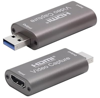 Video Capture Card 4K 1080P HDMI to USB 3.0 Full HD Video Capture Device Audio Record Grabber for Capturing 1080p@60fps Content LiveBroadcasting Games Xbox PS5 Switch Conference Online Teaching
