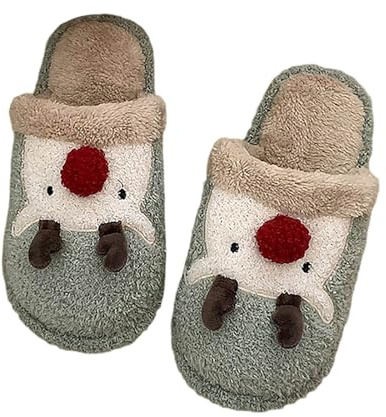 Generisch Zapatillas de estar por casa para mujer con diseño festivo de impresión 3D para mayor comodidad, suela interior suave, suela resistente ideal como regalo, azul, 39 EU