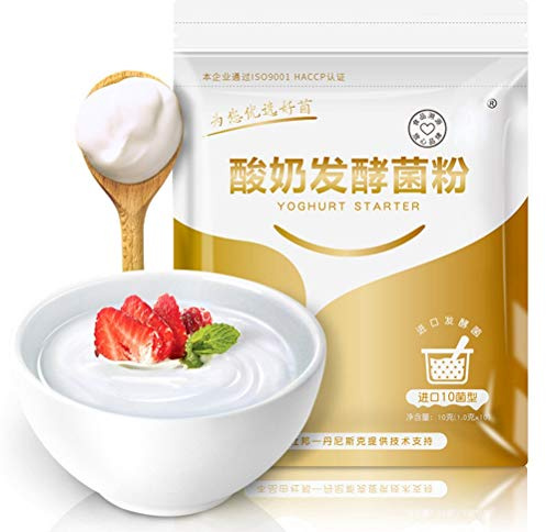 Haofy Yogurt Starter 1g x 10 Packets for 1L Milk Each Probiotic Lactobacillus Fermentation Powder No Homemade Yogurt Culture for Family Kitchen Breakfast Kids DIY Activity (Assorted Color)