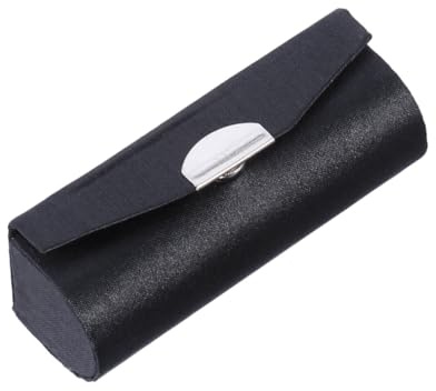 NUSITOU Portarossetti Nero, Organizer Cosmetici Portatile con Specchio, Resistente Agli Urti, Facile da Trasportare per Viaggi e Bagagli, Contiene 1 Rossetto Colore Casuale