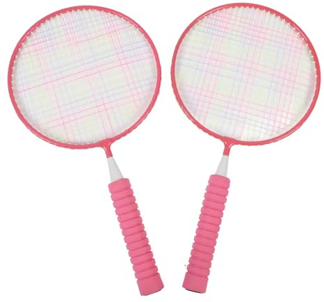 Hidyliu Ensemble de Badminton pour Enfants, Raquette Légère pour Enfants avec 3 Volants, Sac de Transport, Sangle de Poignée pour de 3 à 12 Ans (Rose)