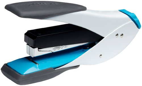 Rexel Easy Touch Half Strip Stapler, 30 Sheet Capacity, Flat Clinch, Metal Body, Includes Staples, Blue and White, 2102549