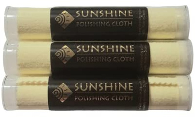 Sunshine Lot de 3 chiffons de nettoyage pour bijoux en laiton argenté doré cuivre