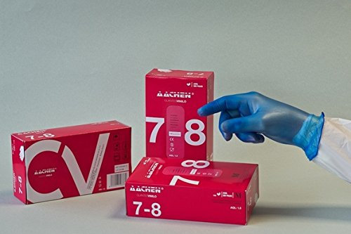 Guante Vinilo AACHEN Sin Polvo Caja 100 Unidades Talla XL