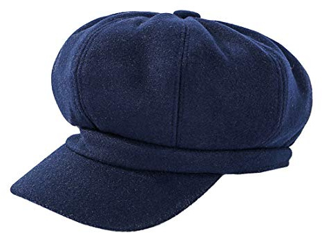YONKOUNY Schirmmütze Barett Mütze Damen Casual Mütze Ballonmütze Beret Cap (Navy Blu)