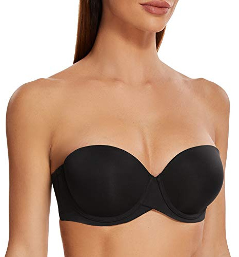 MELENECA Femme Push Up à Armatures Moulé Soutien-Gorge sans Bretelles