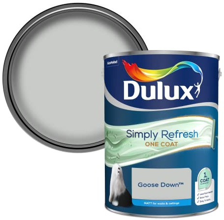 Dulux Simply Refresh One Coat Matt Emulsion Paint - Goose Down - 5L