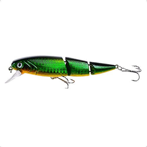 piber Señuelo de pesca como cebo artificial como cebo de pesca, cebo de lucio, perca y lucioperca, 3 piezas articuladas para movimiento realista, 1 paquete (1x15 g)