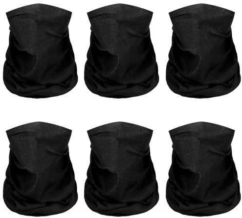 Awumbuk Halstuch Herren & Damen 6 Stück, Multifunktionstuch Unisex Nahtlose Bandanas Schlauchschal Herren Winddicht Halswärmer Motorrad Schal Herren für Outdoor Arbeit Radfahren Laufen