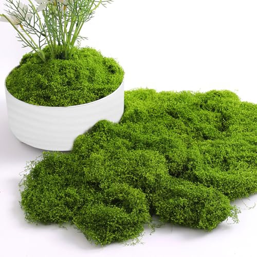 Künstliches Moos, Kunstmoos zum Dekorieren Moos Deko Moos Zum Basteln Konserviertes Moos Deko-Moos für Weihnachtsdeko Floristik Moos Konserviert, Als Deko Oder Zum Basteln