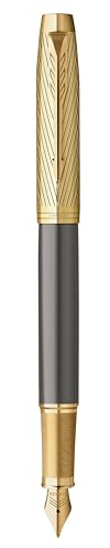 Parker IM Premium Füllhalter Prestige Arrow Grey GT F-Feder