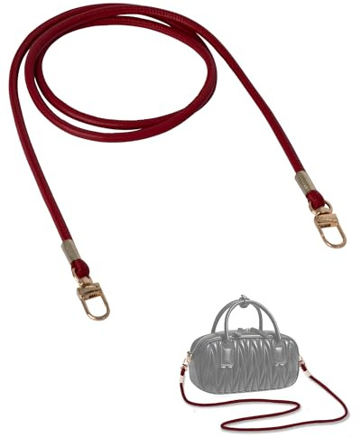 MEGAVOW 1 pieza Correa del Bolso de la Manija, Correas del Bolso del Cuero, PU Correa del Bolso, Accesorios Universales de DIY para la Fabricación del Bolso, Rojo, 120cm