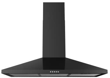 electriQ 90cm Traditional Chimney Cooker Hood - Black