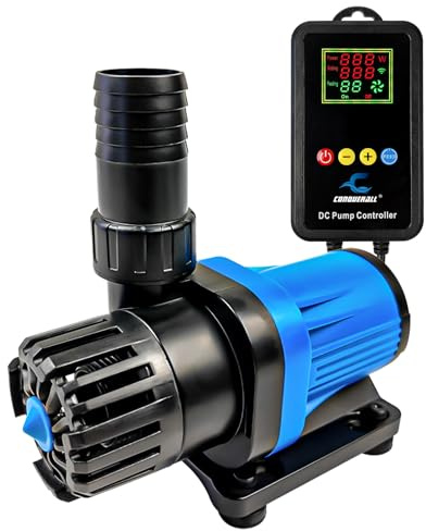 CONQUERALL CHS-3500 DC 24V DC 20W Pompa per acqua a flusso regolabile 920GPH(US) 14.7FT Pompa a ritorno controllato Adatto per idroponica, acquari, cascate, laghetti koi, allevamento koi, fontane