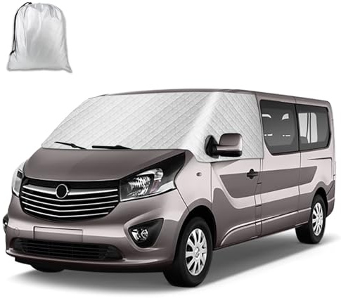 Copertura Avvolgente per Parabrezza Anteriore Compatibile con Renault Trafic 14-25 Opel Vivaro 14-19 Fiat Talento 16-21, Telone di Protezione Parabrezza Contro Neve Ghiaccio Gelo Sole Impermeabile