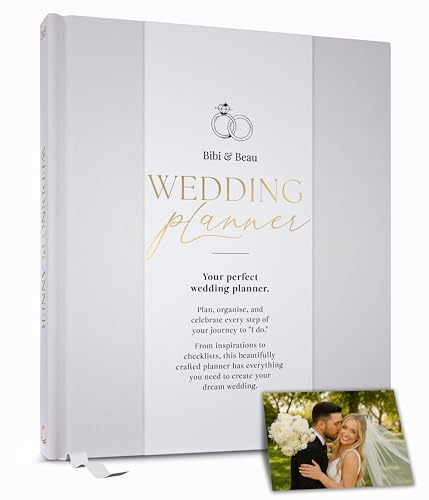 Livre de planification de mariage et organisateur – Compte à rebours de 18 mois, suivi budgétaire, liste d'invités et tableaux d'humeur à faire soi-même | Cadeau de fiançailles et souvenir pour les