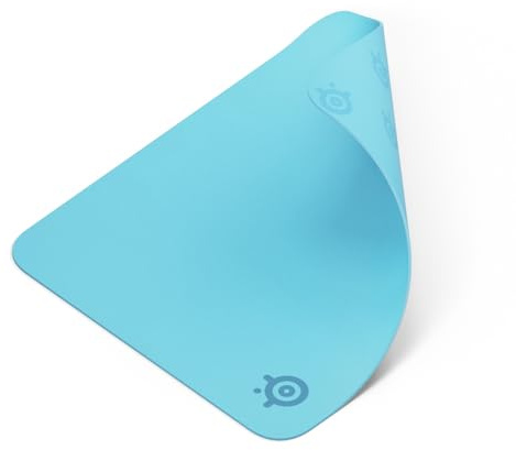 SteelSeries QcK Medium Gaming Mousepad - Aqua - Non-Slip Silicone Rubber Base - Peak Tracking and Stability - Optimized for Gaming Sensors - 320 mm x 270 mm - FPS, MOBAs, RTS, MMO