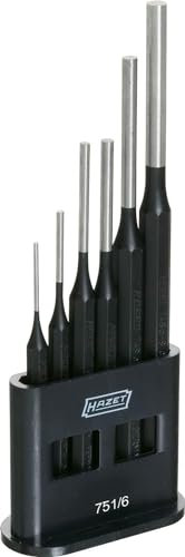 Juego de destornilladores para clavijas partidas HAZET 751/6 I Juego ideal para introducir o extraer clavijas partidas y otros elementos de fijación I Almacenamiento que ahorra espacio
