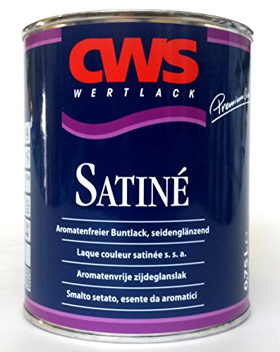 CWS Satiné hellelfenbein RAL1015 seidenglänzend, 0,75L - Innovativer, aromatenfreier, seidenglänzender Buntlack auf Spezial – Alkydharzbasis.
