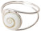 Ring aus 925er Sterlingsilber mit Shiva-Auge, Naturstein, Heiliger Lucia, natürliche Muschel, weißer Damenring, mediterraner Schmuck