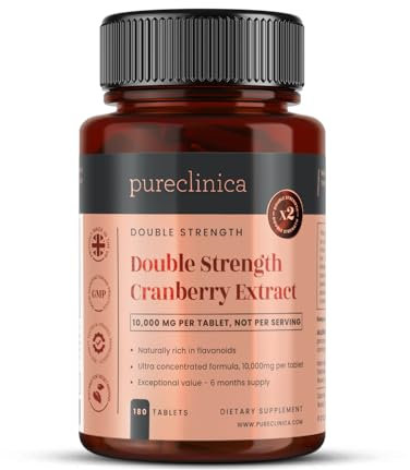 Doppia Concentrazione Estratto di Mirtillo Rosso 10.000mg x 180 Compresse Ultra Concentrate - Fornitura per 6 Mesi!