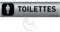 AUA SIGNALETIQUE - Plaque Aluminium brossé imprimé AluSign DARK - 200x50 mm - Double Face adhésif au dos (Toilettes Homme)