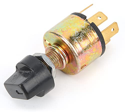 KIMISS Interruttore per ventilatore a 3 livelli, 12 V/24 V, universale, interruttore girevole AC per aria condizionata, 5 poli, 3 vie, IP54, on/off, metallo/plastica, 24 V, morsetto a vite, montaggio