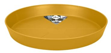Elho Loft Urban Saucer Round 14 - Sottovaso per Esterno Accessori - Ø 14.0 x H 1.9 cm - Giallo/Honey Yellow