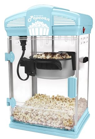 West Bend Theater Crazy Popcorn Machine, Non-stick Kettle, 4 Qt., Blue