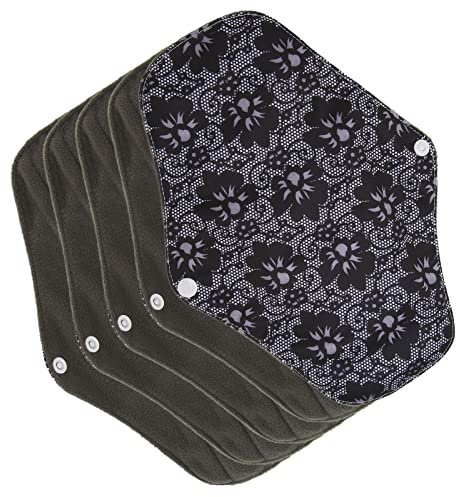 01 02 015 Waschbare Inkontinenzeinlagen, wiederverwendbare Menstruationseinlagen Inkontinenzeinlagen Stoff-Höscheneinlagen für die Menstruation für Frauen (M05) - 5 Stück