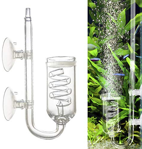 IAFVKAI CO2 Diffuseur Gazon Aquarium Verre Spirale CO2 Atomiseur Diffuseur Bulle Compteur Vérifier avec Ventouse pour Aquarium Planté Fish Tank Accessoires