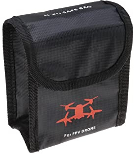 YINETTECH Drone Battery Safe Bag LiPo Battery Explosion-Proof Storage Protective Fireproof Case Compatible with FPV Combo for 1 Battery Small Size