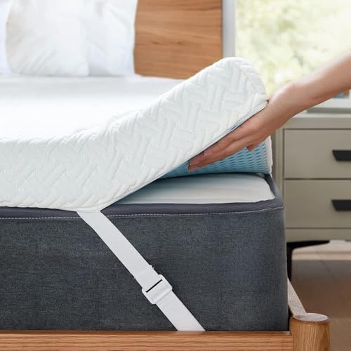PERLECARE Twin Mattress Topper - 3 Inch Cooling Memory Foam Mattress Pad for Pressure Relief,Bed Topper with Bamboo Cover,Removable & Washable & Non-Slip,CertiPUR-US & Oeko-Tex Certified