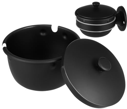 JECOMPRIS Wall Mounted Ashtray with Lid Stainless Steel Bathroom Ashtray for Toilet Home Office Outdoor Easy Installation