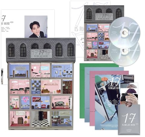 SEVENTEEN - BEST ALBUM [17 IS RIGHT HERE] (HEAR Ver.) Photo Book + Archiving Book + Lylic Book + Photo Book + CD-R + Folded Poster + Photocard + Random Photocard + 2 Pin Badges + 4 Extra Photocards