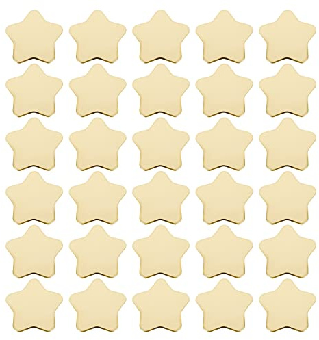 Giilayky 30 PièCes SéRies Assiettes en Papier en Forme D'éToile Assiette de FêTe Jetable en ou Assiette de Vaisselle Pentagramme pour Fournitures de Vaisselle, Or