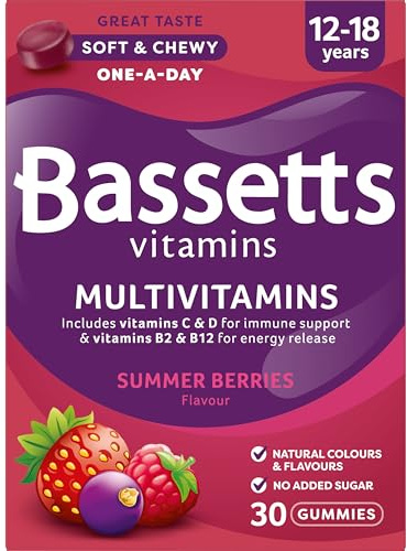 Bassetts Vitamins 12-18 Years Summer Berries Flavour Multivitamins 30 Gummies