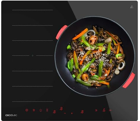 Cecotec Placa De Inducción 2 Fuegos Bolero Squad I 3600 Fullflex. Placa De Inducción 7400W Con Zona Flex, 9 Niveles De Potencia, Función Keep Warm, Y Temporizador Individual