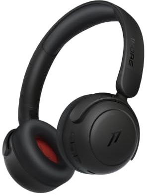1MORE HQ20 Bluetooth-hörlurar barn, lätta hörlurar trådlösa med 75/85/90 dB volymgräns, 65 timmar Speltid, Bluetooth 5.3, HD-mikrofon, Over Ear barnhörlurar för skola/surfplatta/PC (Svart)