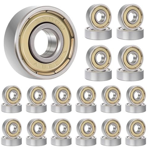 50 Stück 608 Kugellager,ABEC-7 608zz Kugellager,8mm x 22mm x 7mm Skateboard Kugellager,Metall Double Shielded Rillenkugellager Kugellager 608zz,Kugellager 22mm für Skateboard Roller Inline Skates