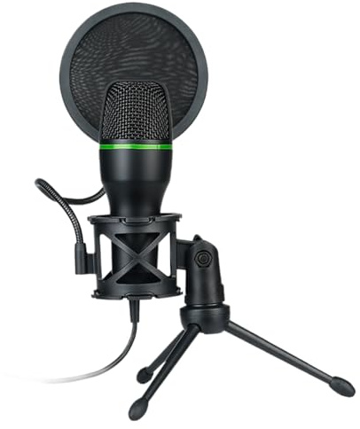 Genérico Micrófono USB para Streaming - Micrófono USB de Escritorio | Accesorio Plug and Play para Videoconferencia Remota Canto Y Juegos con Conector USB