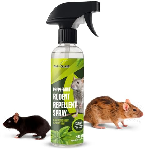 ENVOLME – Spray Repellente per Topi alla Menta Piperita, Protezione Naturale per Casa e Auto