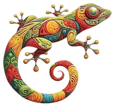 Sucritude Decoración,Decoración De Pared De Arte Metálico De Salamanquesa | Figuras Impermeables De Hierro Para Jardín Exterior Patio Balcón Valla Terraza