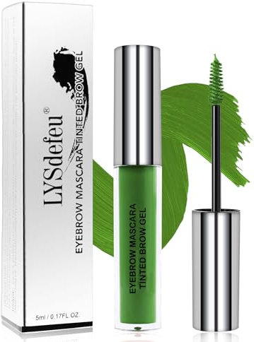 Eyebrow Gel Tint, Green Eye Brow Dye Glue Long Lasting Waterproof Mascara | Tinted Eyebrow Gel, Smudge-Proof Eye Brow Tinting, Color Liquid Mascara Brow Filler Stain, Thanksgiving Christmas Eye Makeup