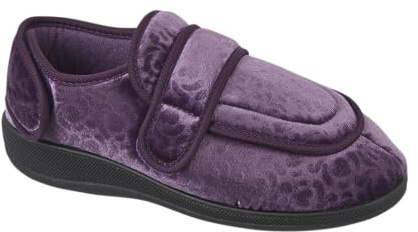 footloose.shoes Ladies Womens Wide Fit Diabetic Orthopedic Multi Fit Washable Bedroom Slippers Size UK 3-8