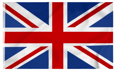 Storm&Lighthouse British Flag Union Jack Flag Great Britain UK Flag 5ft x 3ft with Eyelets