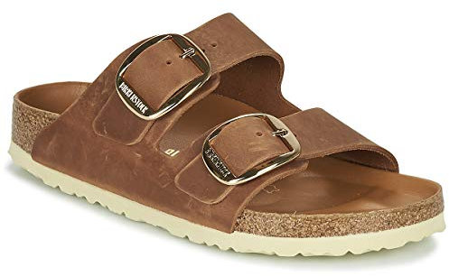 BIRKENSTOCK Damen Arizona Big Buckle Peeptoe Sandalen, Braun (antique brown), 39 EU