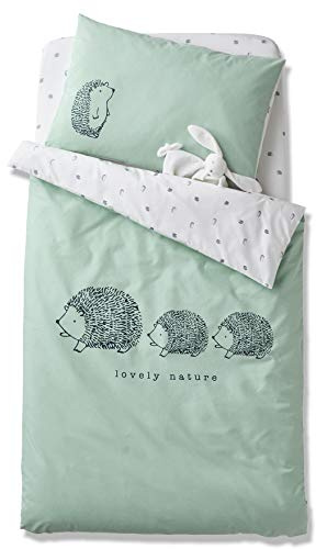 VERTBAUDET Housse De Couette Bébé Coton Oeko-Tex Vert/Ivoire 100X120