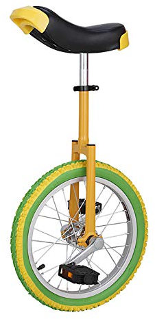 QWEASDF Monocycle Ajustable 16, 18, 20 Hauteur Réglable Anti-dérapant Butyl Montagne Pneu Équilibre Cyclisme Exercice Vélo Bike,20″